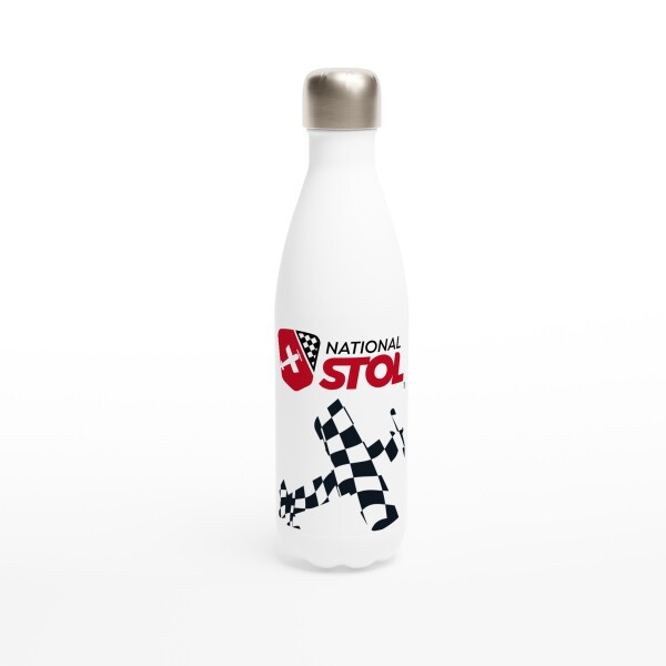 White 17oz Stainless Steel Water Bottle